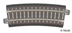 Tillig 83710 Bettungs-Gleisstück Bogen BR12,  R 310 mm / 15 °, Spur TT