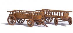 Busch 1385 Bausatz für 2 Leiterwagen (Heuwagen) Nenngröße H0